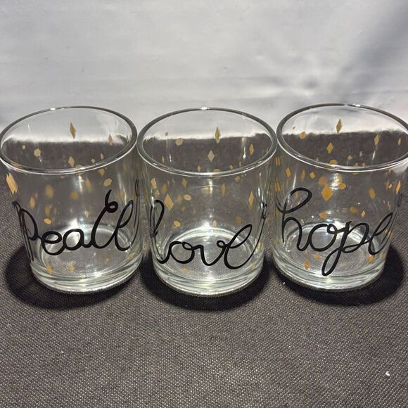 Gold and Black Glass Candle Holders Set - Picture 2 of 10